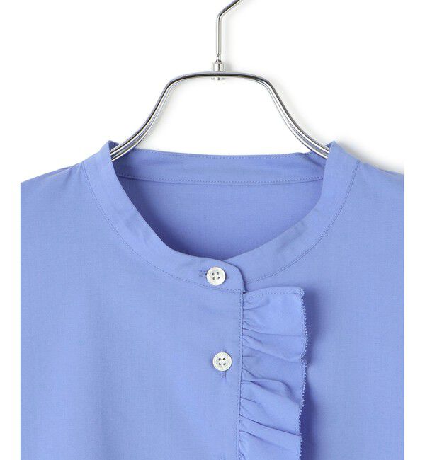 ADAM ET ROPE'「【サステナブル】ロングスリーブフリルブラウス」|シャツ・ブラウス|