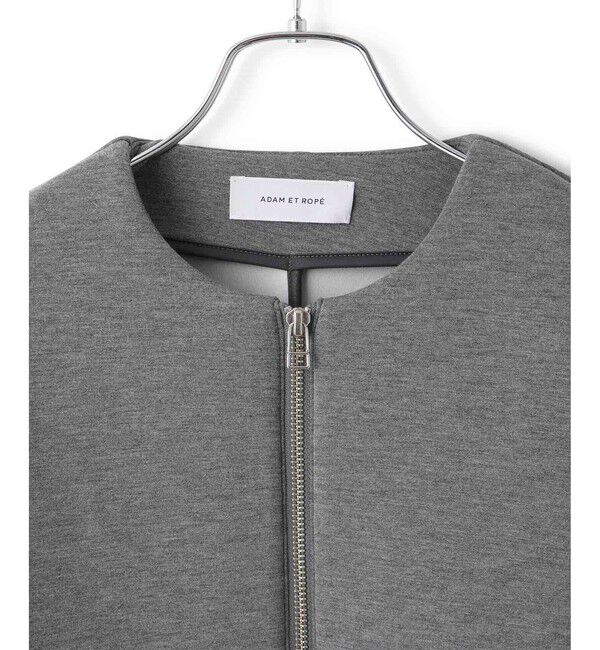 ADAM ET ROPE'「ダンボールタフタペプラムカットソーカーディガン」|カーディガン|