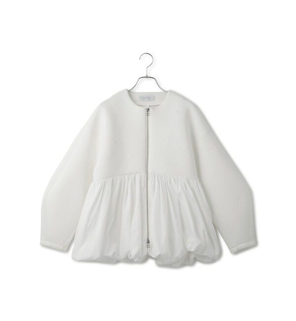 ADAM ET ROPE'「ダンボールタフタペプラムカットソーカーディガン」|カーディガン|