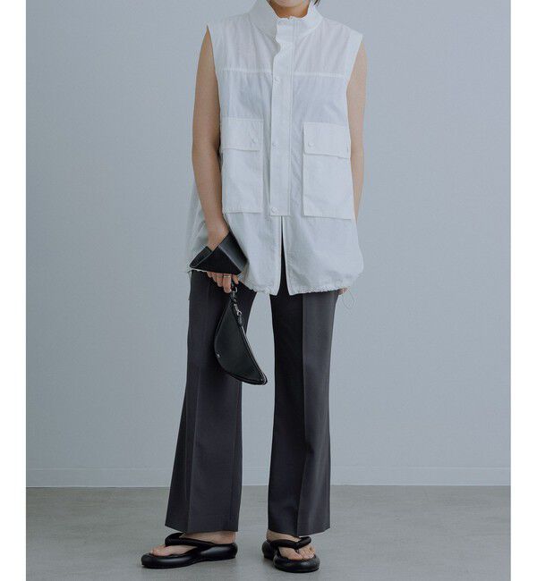 ADAM ET ROPE'「【サステナブル】2WAYレングスシャツジレ」|ベスト・ジレ|