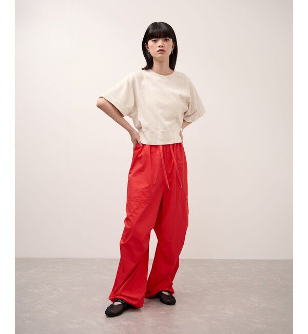 ADAM ET ROPE'「コットンパラシュートパンツ」|チノ|