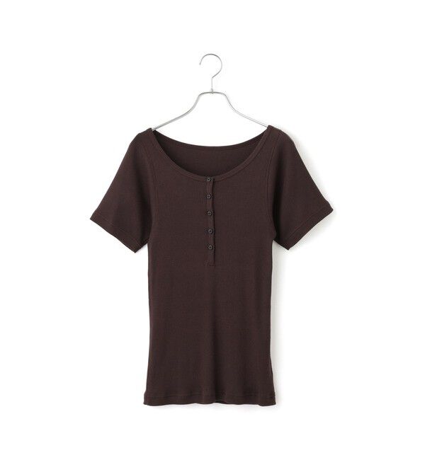 ADAM ET ROPE'「ハーフスリーブリブTシャツ」|Tシャツ・カットソー|