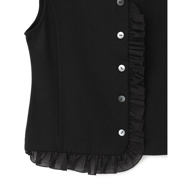 ADAM ET ROPE'「【WEB限定】・【定番】ラッフルコンビスリーブレストップス」|Tシャツ・カットソー|