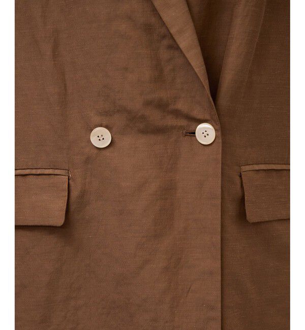 ADAM ET ROPE'「キュプラリネンMIXハーフスリーブジャケット」|テーラードジャケット|