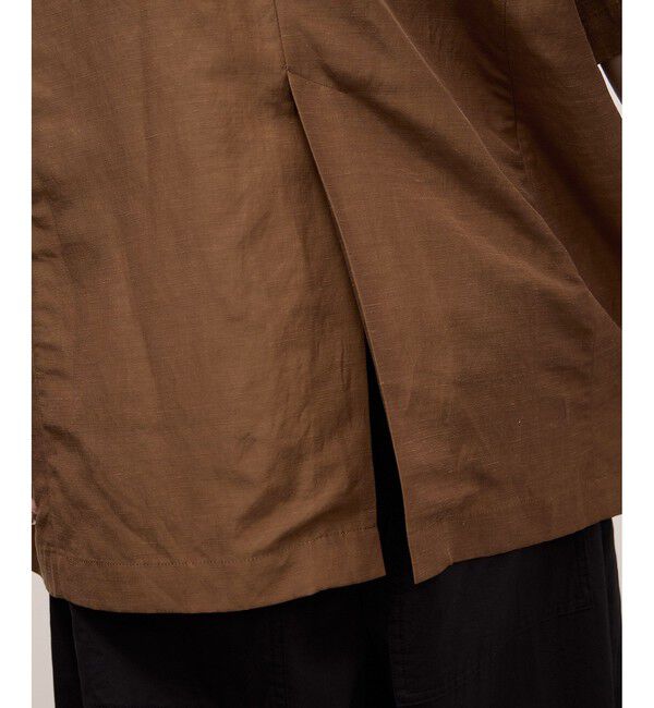 ADAM ET ROPE'「キュプラリネンMIXハーフスリーブジャケット」|テーラードジャケット|