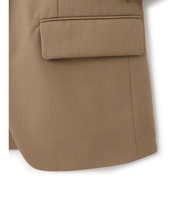 ADAM ET ROPE'「【EMOELLE】スリットネックハーフスリーブジャケット」|ノーカラージャケット|