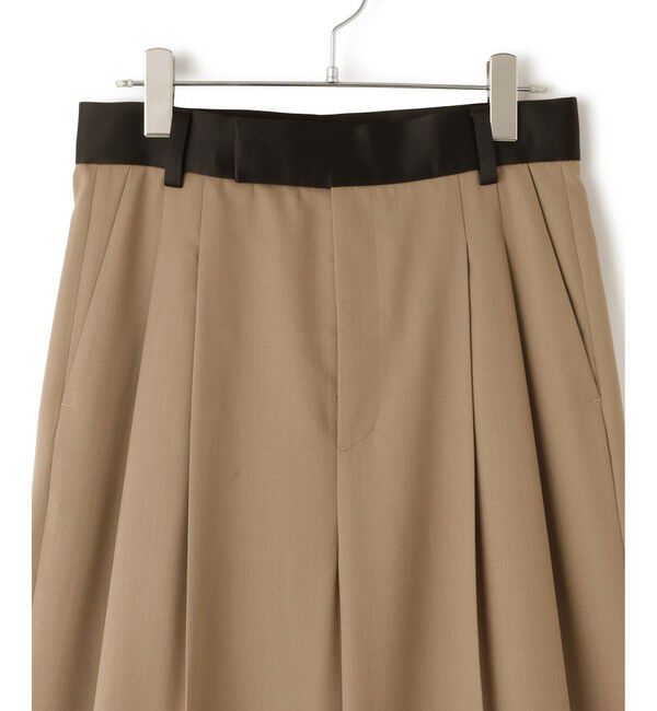 ADAM ET ROPE'「【EMOELLE】バイカラーベルトT/Wドレスパンツ」|チノ|