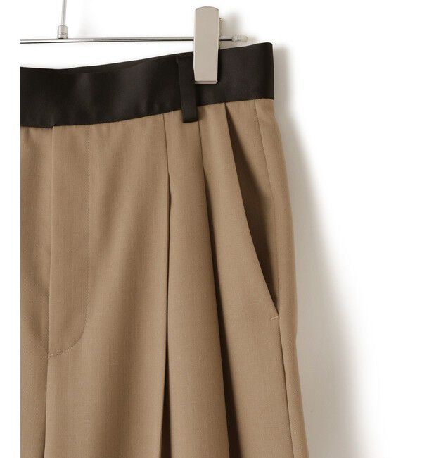 ADAM ET ROPE'「【EMOELLE】バイカラーベルトT/Wドレスパンツ」|チノ|