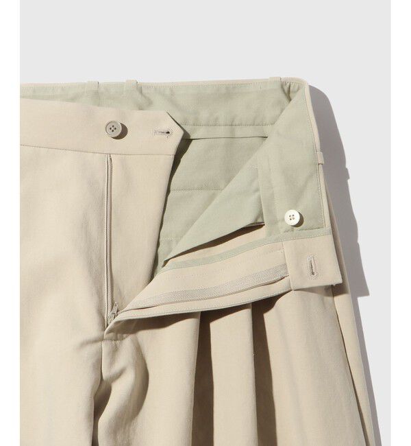 ADAM ET ROPE'「コットンダブルクロス バギー ワイド スラックス」|スラックス|