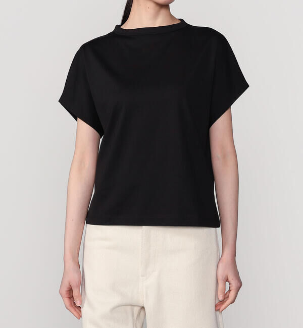 handvaerk「handvaerk | 60/2 キャップスリーブTシャツ SOLID WOMEN」|Tシャツ・カットソー|BLACK