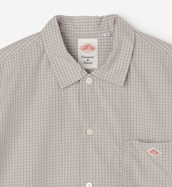 DANTON「DANTON | コットンポプリン 半袖ワークシャツ PLAID MEN」|シャツ・ブラウス|