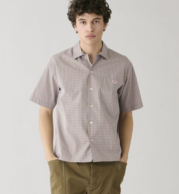DANTON「DANTON | コットンポプリン 半袖ワークシャツ PLAID MEN」|シャツ・ブラウス|
