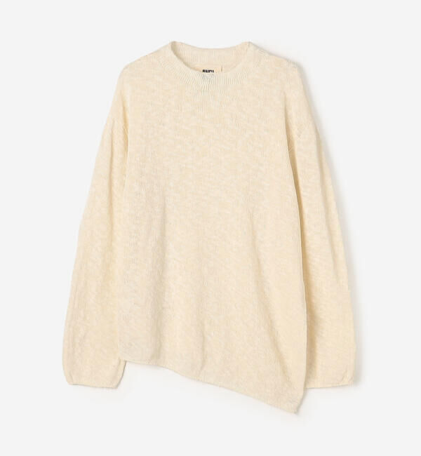 UNFIL「UNFIL | コットンシルク スラブヤーン ボトルネックプルオーバー WOMEN」|ニット・セーター|