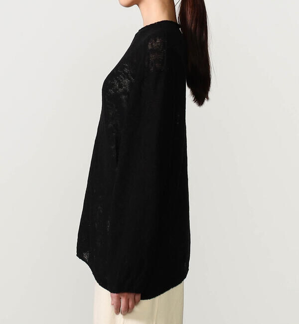 UNFIL「UNFIL | コットンシルク スラブヤーン ボトルネックプルオーバー WOMEN」|ニット・セーター|