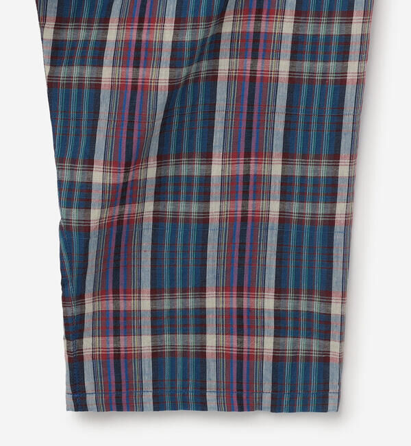  「INDIA INDUSTRY | マドラスチェック カフタンシャツ WOMEN」|シャツ・ブラウス|