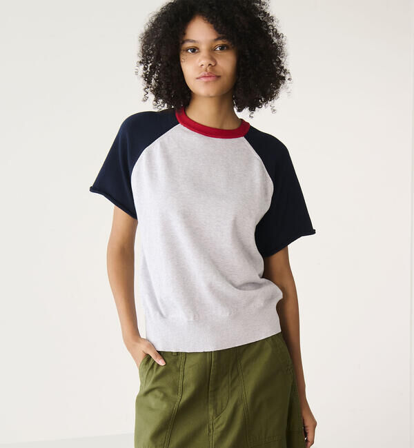  「RYE TENDER | コットン ラグランスリーブTシャツ WOMEN」|ニット・セーター|