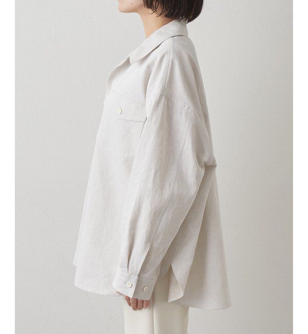 Drawing Numbers「【Drawing Numbers】コットンリネンデニムシャツ」|シャツ・ブラウス|