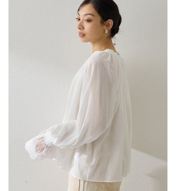  「コットンレースブラウス」|シャツ・ブラウス|