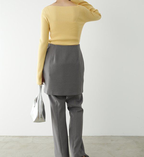  「デザインネックリブニット」|ニット・セーター|