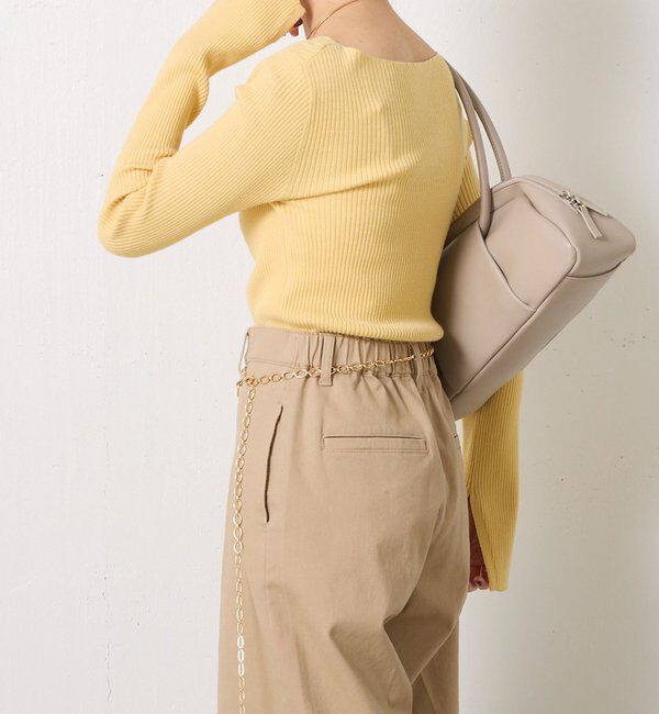  「デザインネックリブニット」|ニット・セーター|