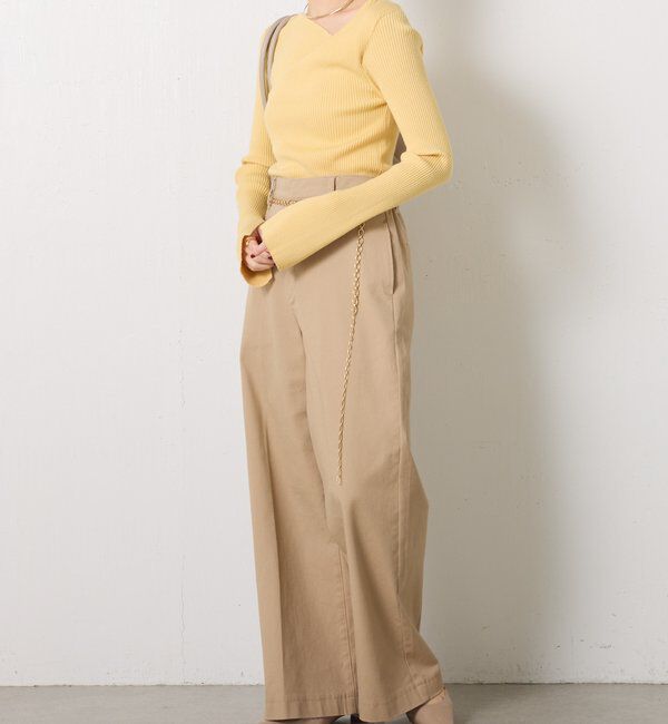  「デザインネックリブニット」|ニット・セーター|