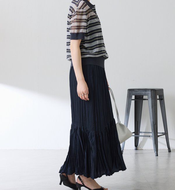  「シアーボーダーポロニット」|ニット・セーター|