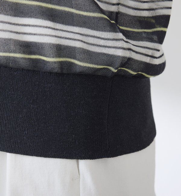  「シアーボーダーポロニット」|ニット・セーター|