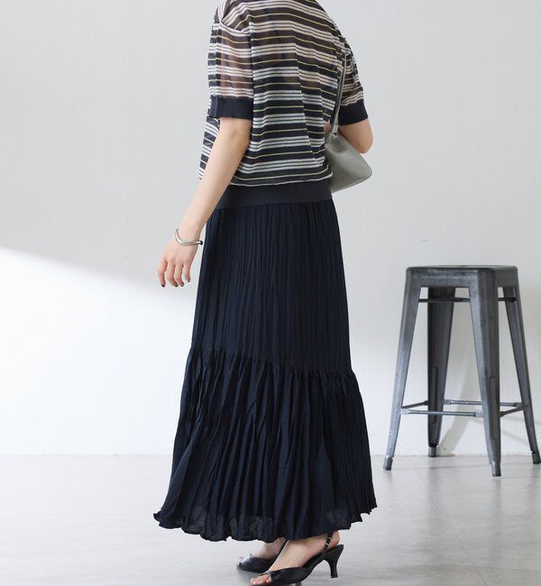  「シアーボーダーポロニット」|ニット・セーター|