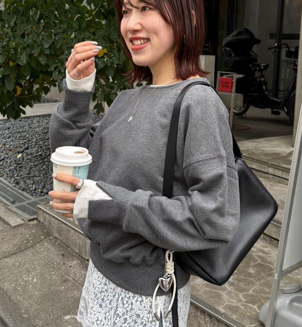  「【インフルエンサー@asamin企画】レイヤード風スウェット」|Tシャツ・カットソー|