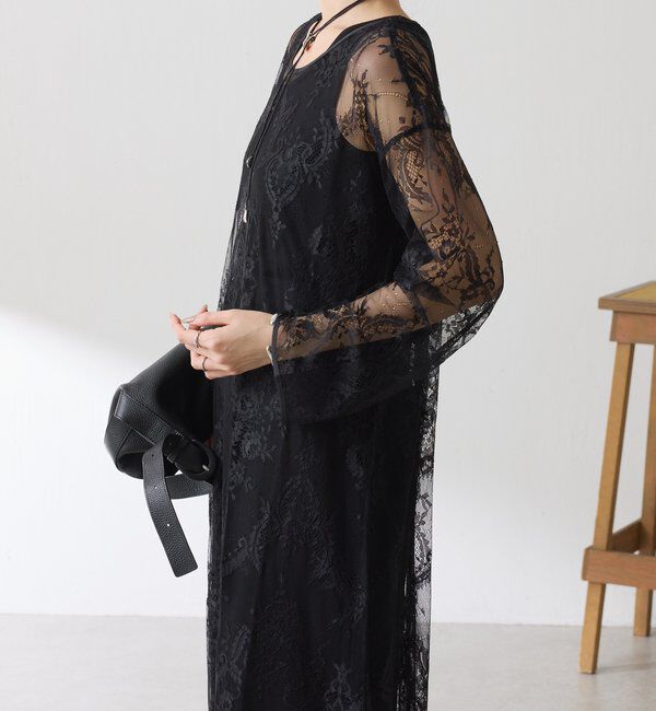  「【Nuel/ヌエル】 レースレイヤードワンピース」|ワンピース|