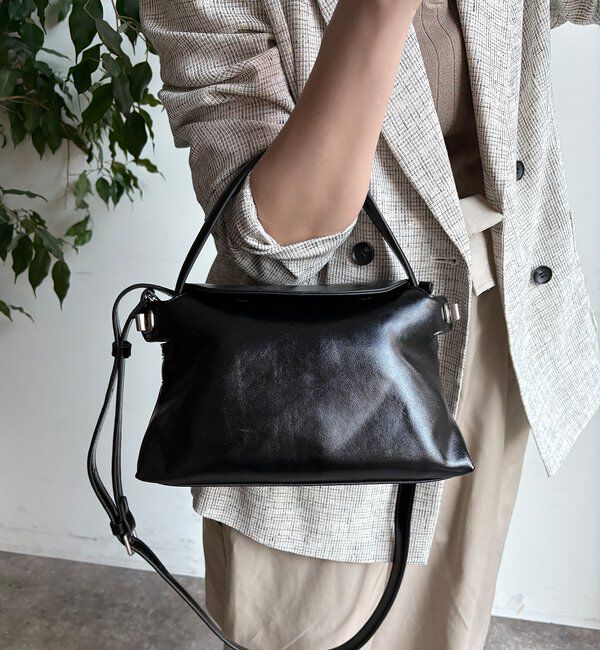  「【WEB限定】フラップキューブバッグ」|トートバッグ|ブラック