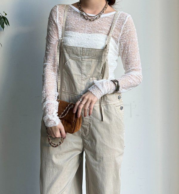  「ストレッチツイルピグメント加工オールインワン」|ワンピース|