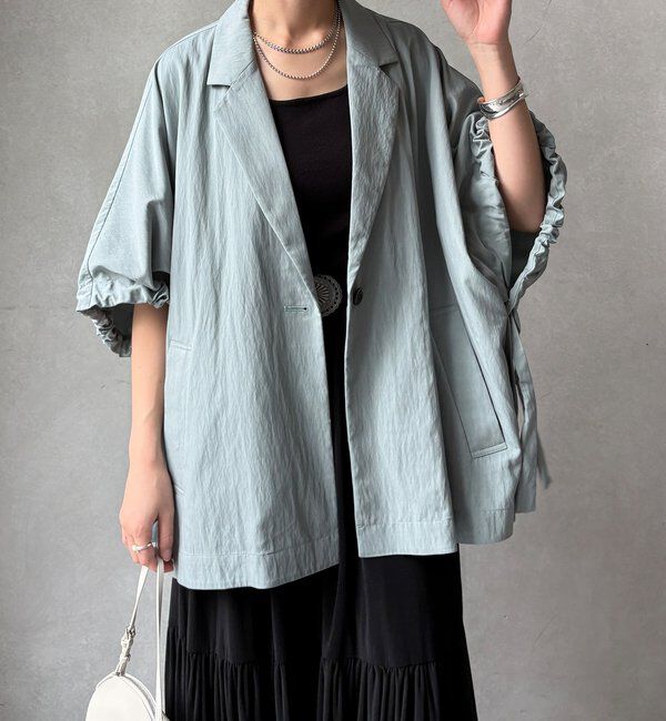  「【WEB限定】ポンチョテーラードジャケット」|テーラードジャケット|