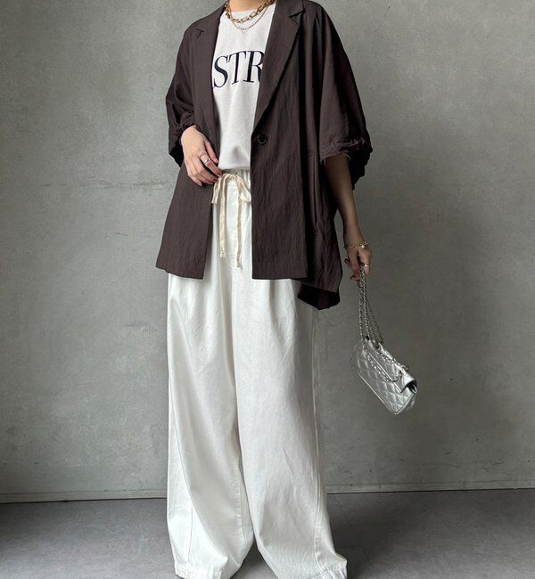  「【WEB限定】ポンチョテーラードジャケット」|テーラードジャケット|