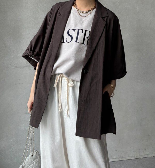  「【WEB限定】ポンチョテーラードジャケット」|テーラードジャケット|