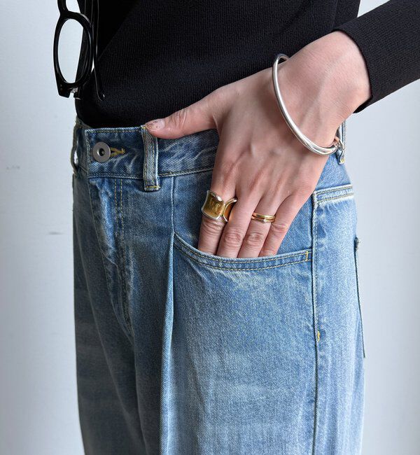  「ダメージワイドデニム」|デニム|