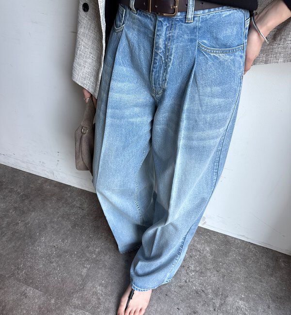  「ダメージワイドデニム」|デニム|