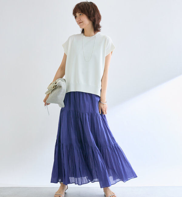  「【接触冷感】クールタッチショルダーニット」|ニット・セーター|