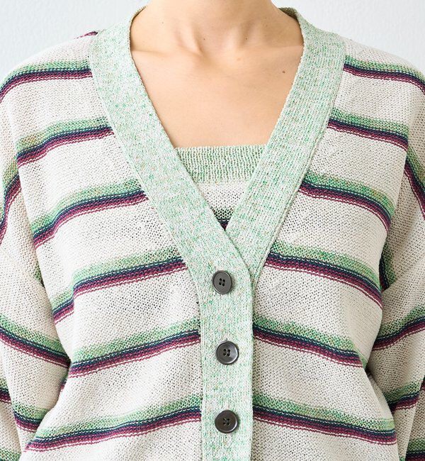  「【存在感抜群】マルチボーダーカーデ」|カーディガン|