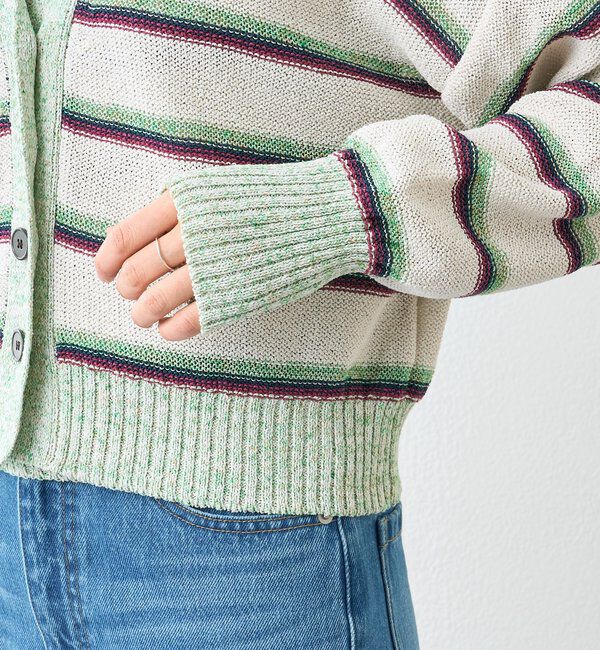  「【存在感抜群】マルチボーダーカーデ」|カーディガン|