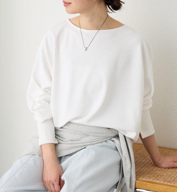  「【万能ブラウス】カットジョーゼットドルマンプルオーバー」|Tシャツ・カットソー|