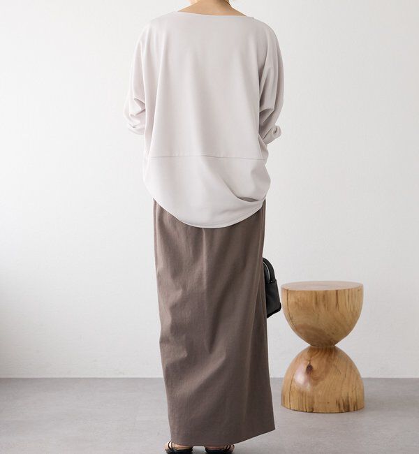  「【万能ブラウス】カットジョーゼットドルマンプルオーバー」|Tシャツ・カットソー|