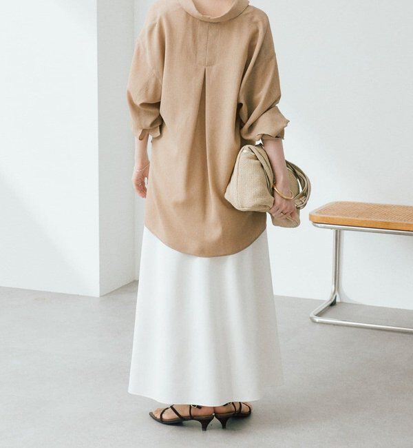  「予約【セットアップ着用可能/接触冷感機能付き】ドレーピーカットバイヤススカート」|スカート|