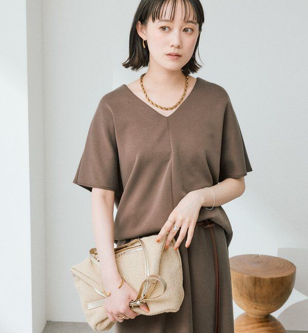  「予約【セットアップ着用可能/接触冷感機能付き】ドレーピーカットソー」|Tシャツ・カットソー|