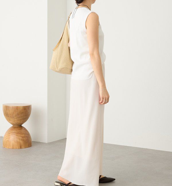  「予約【ストレッチ性抜群】テレコスリーブレスTee」|Tシャツ・カットソー|