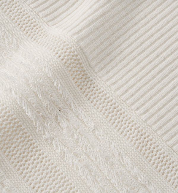  「予約【セットアップ対応可】フリンジボーダーニットスカート」|スカート|