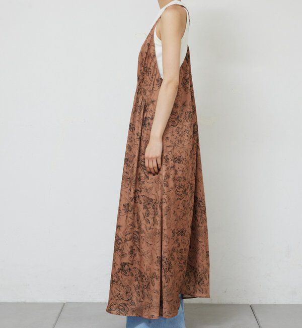  「ボタニカルサテンディープVキャミワンピース」|ワンピース|