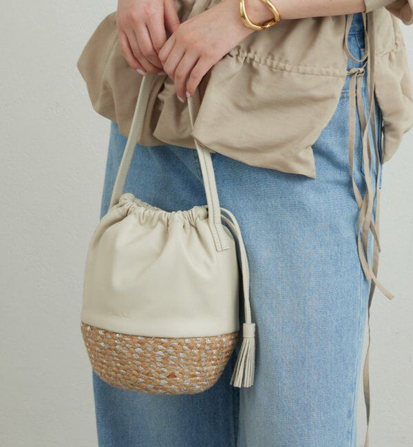  「【Jhuri Shate】ドローストリングバッグ」|トートバッグ|