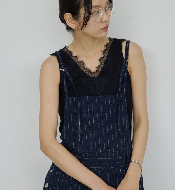  「Vレースリブタンク」|Tシャツ・カットソー|