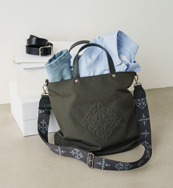  「スリム2WAYトートバッグ <ナイロン>」|トートバッグ|ライトグレー